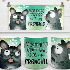 Francia bulldog mintás bögre- Morning coffee